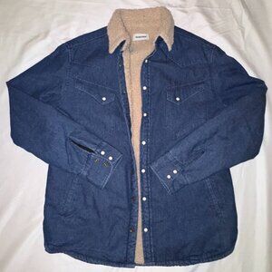 "Taylor Stitch Western Shirt Jacket with Sherpa Lining"
